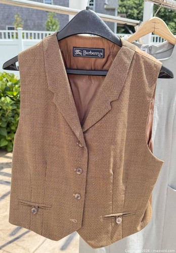 Vintage burberrys wool - wool, vest