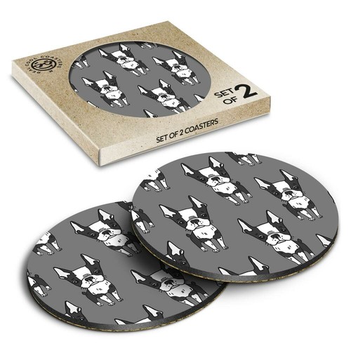 Boxed round coasters bw - x,