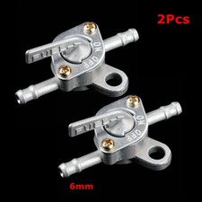 2X Motorcycle Quad Lawnmover Universal Inline Petcock Switch Petrol Fuel Tap 6mm