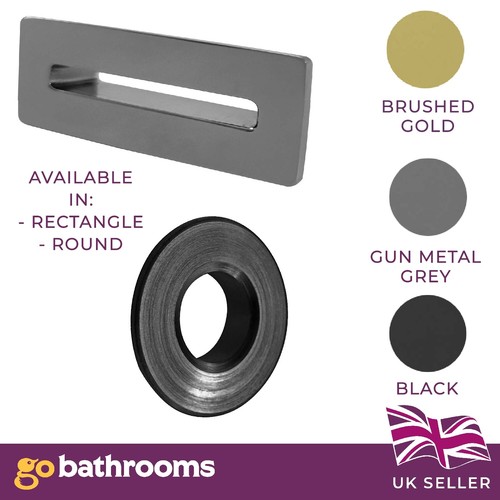 Stainless steel overflow cover - steel,