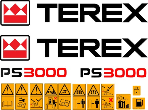 Terex ps3000 dumper decals - ps3000,