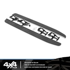 FITS LAND ROVER DISCOVERY V 5 L462 SATIN BLACK SIDE STEP RUNNING BOARDS - PAIR