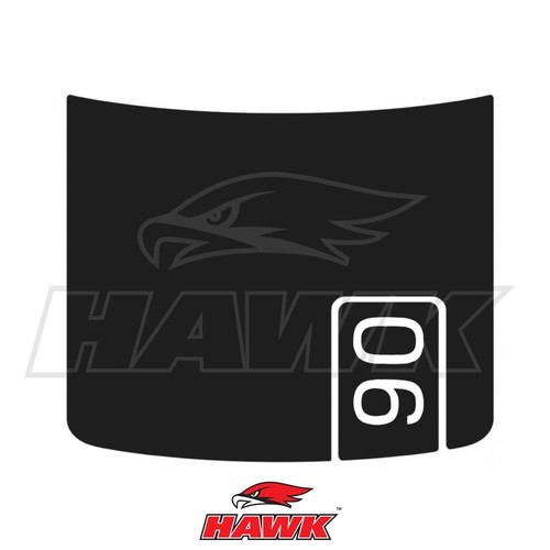 Satin black bonnet - bonnet, sticker