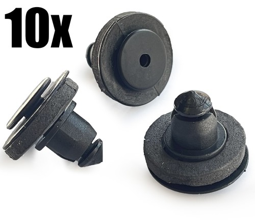 10x black clips for - black, vw