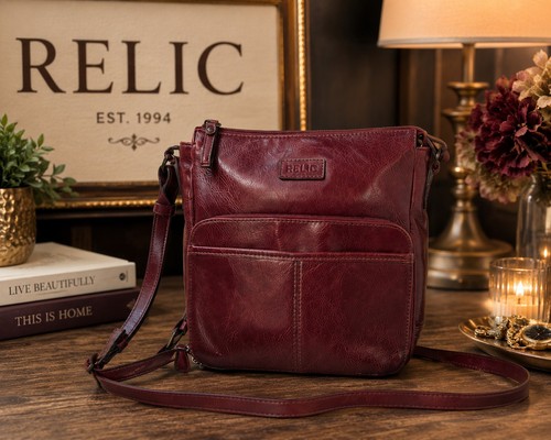 Relic burgundy red leather - relic,