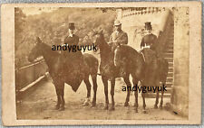 CDV LADY RIDING HORSE SIDE SADDLE BY HABIT ANTIQUE COUNTRY HOUSE PHOTO VICTORIAN