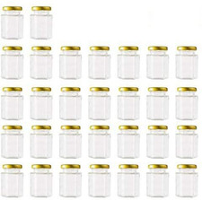 4 Oz Clear Hexagon Jars Small