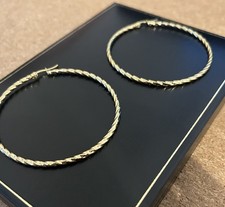 60mm X-Large Thin Twist Hoop