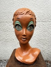 Vintage 1960's Plastic Twiggy Mannequin Head