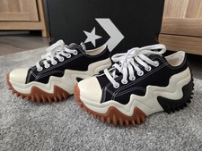 Converse Run Star Motion Platform Black White Egret Trainers UK Size 3,5