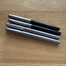 4 X Vintage Parker Fountain & Fibre Tip Pen Bundle
