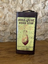 Vintage 1960s Metal Olive Oil tin container (5litres) Olivoli Salon de Provence