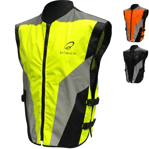 Black vis reflective - black, hi-vis