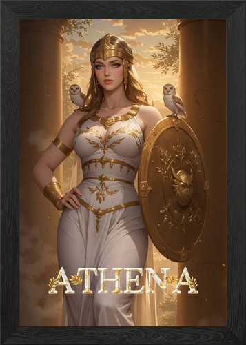 Athena goddess war framed - of,