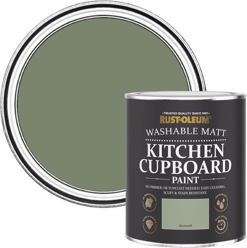 Green kitchen cupboard paint - kitchen,