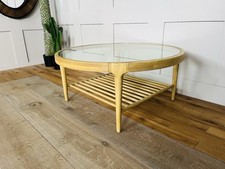 Loaf Marmo Coffee Table in Whitewashed Oak With 15mm Thick Glass Top R5