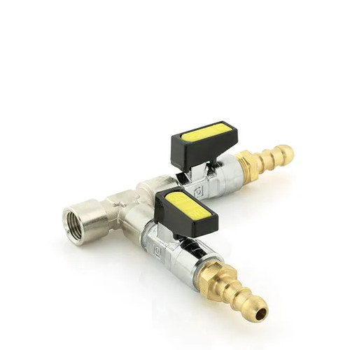 Gas pressure test tee with - test,