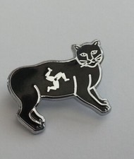 ISLE OF MAN MANX CAT ENAMEL LAPEL PIN BADGE CAP BADGE