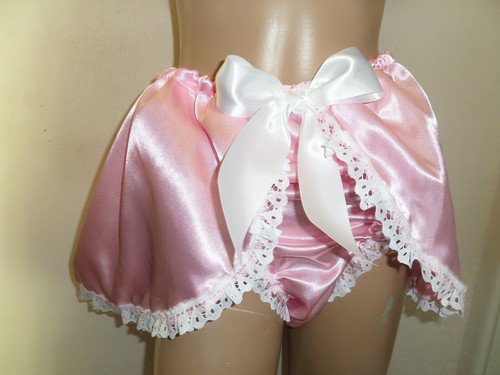 Adult baby sissy pink satin - adult,