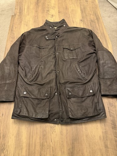 Barbour bushman leather jacket - barbour,