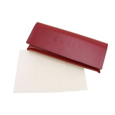Gucci Leather Burgundy Sunglasses Glasses Case + Large Cleaning Cloth