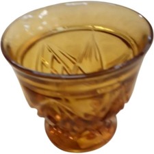 Vintage Amber Glass Dessert