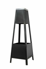 La Hacienda Contemporary Silver Top Chimenea - Black - 1 Year Guarantee