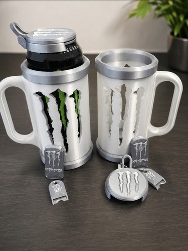 Monster energy white can cup - energy, can/cup