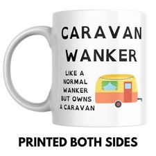 Funny Gift For Dad Grandad Friend Him Man CARAVAN WANKER Mug & Coaster Option