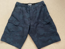 Blue Mix Cargo Style Shorts