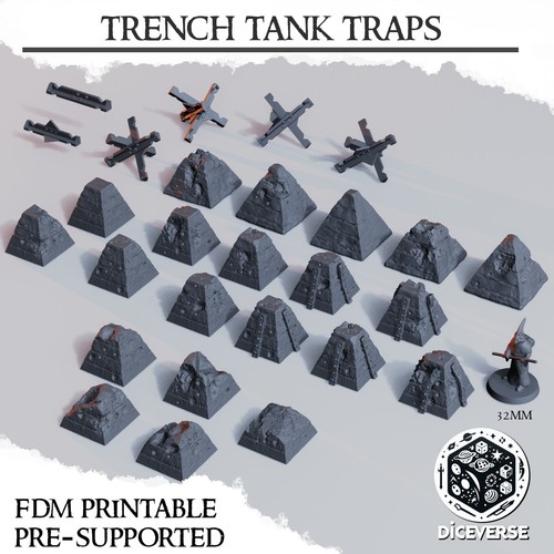 Trench tank traps - tank, set