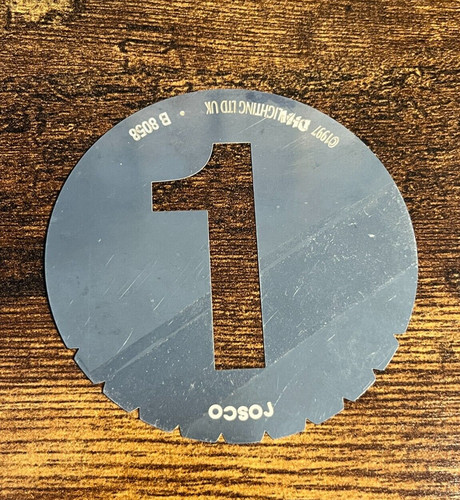 Metal gobo size number - b, one