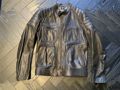 Belstaff black leather jacket - black,
