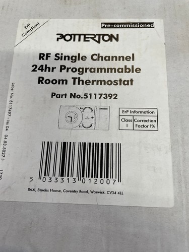 Potterton single channel - potterton, rf