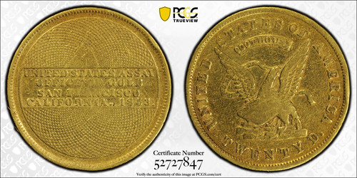 1853 assay office - us, gold