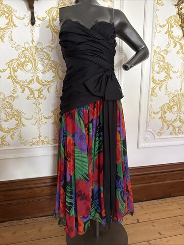 Vintage strapless dress with - vintage,