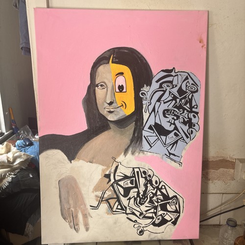 Incomplete acrylic painting - incomplete,