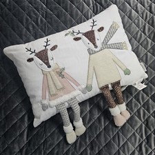 Tk Maxx Homesense 3D Cute Deer Christmas Cushion With Legs Pillow Decor