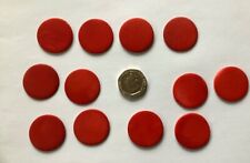 Antique Game Counters - 12 Red