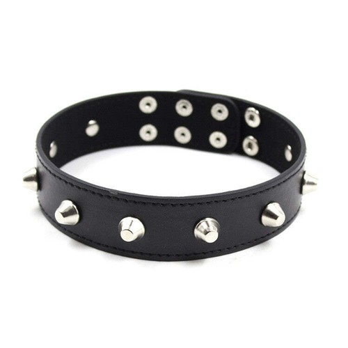 Spiked fetish collar - fetish, black