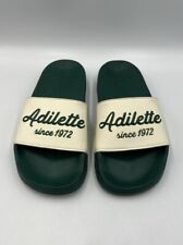 Adidas Sliders Flip Flop Adilette since 1972 Size UK 4 EU 37 Green Cream - New