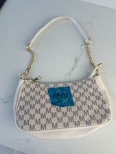 Women’s M logo cream leather