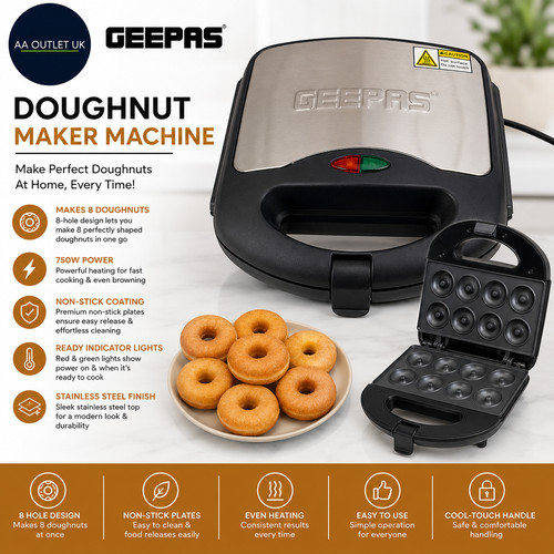 Geepas 750w doughnut maker - geepas,