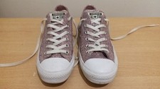 Converse All Star OX  low pink glitter pumps Trainers Size UK 6