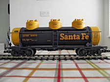 Aristo-Craft, 41603, G scale, Santa Fe Triple Dome Tank Car, Excellent condition
