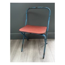 Vintage Retro 1950s Child’s Folding Metal lightweight Chair