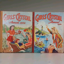 Vintage Books - Pair Of Girls Crystal Annuals - 1951 And 1952
