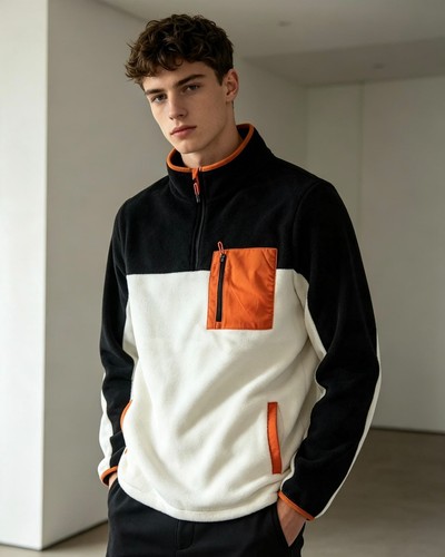 Mens half zip fleece jacket - fleece,