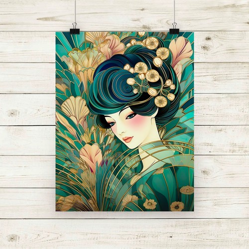 Geisha woman canvas print - woman,