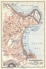Scarborough antique map, town